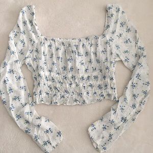 Urban Outfitters long sleeve floral peasant blouse